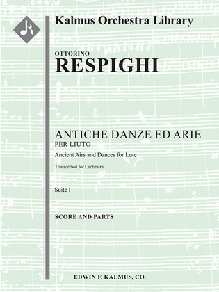 Book cover for Antiche Danze ed Arie, Suite 1 (Ancient Airs and Dances)