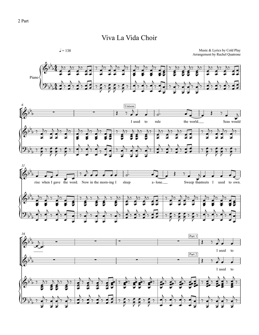 Viva La Vida SA scores gallery preview page 1