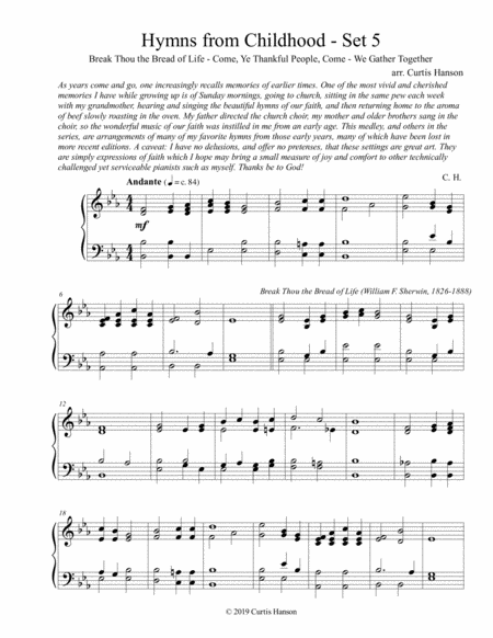 Hymns from Childhood - Set 5 (piano solo) image number null