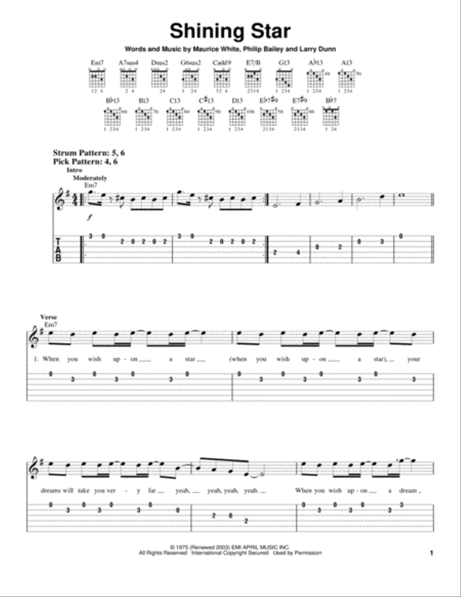 Shining Star Shining Star Acoustic Guitar scores gallery preview page 1