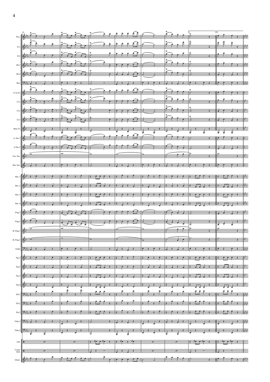 Görgey March Concert Band scores gallery preview page 6