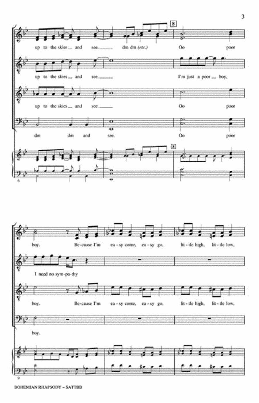 Bohemian Rhapsody A Cappella scores gallery preview page 3