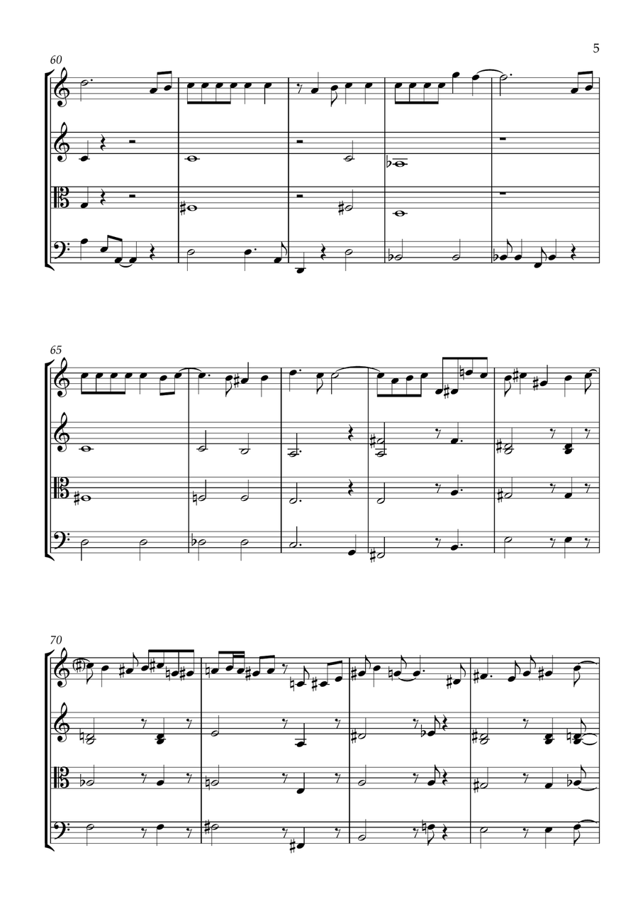 Desafinado String Quartet scores gallery preview page 5