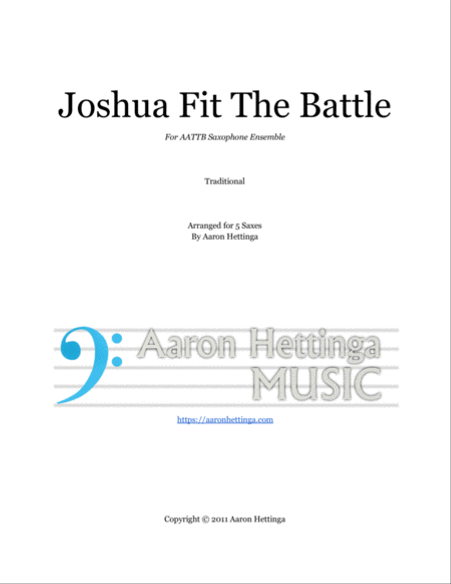 Joshua Fit The Battle - Swingin' AATTB Saxophone Quintet Saxophone Quintet scores gallery preview page 1