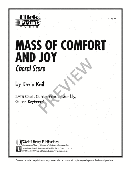 Mass of Comfort and Joy - Choral Edition image number null