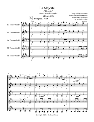 La Majeste (from "Heroic Music") (C) (Trumpet Quintet)
