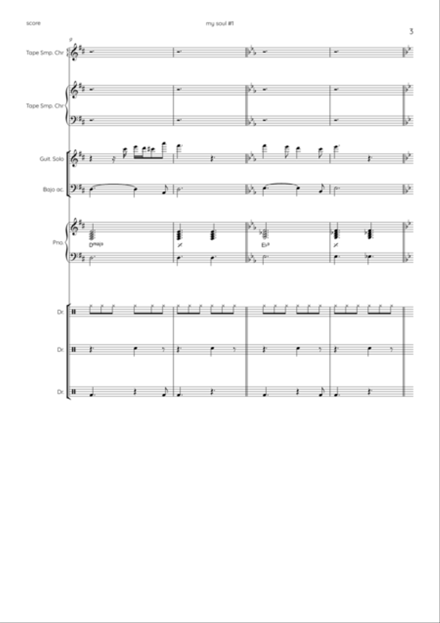 EASY SOUL #1 (to students) Jazz Ensemble scores gallery preview page 3