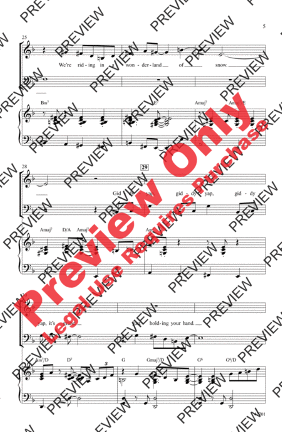 Sleigh Ride 4-Part scores gallery preview page 5