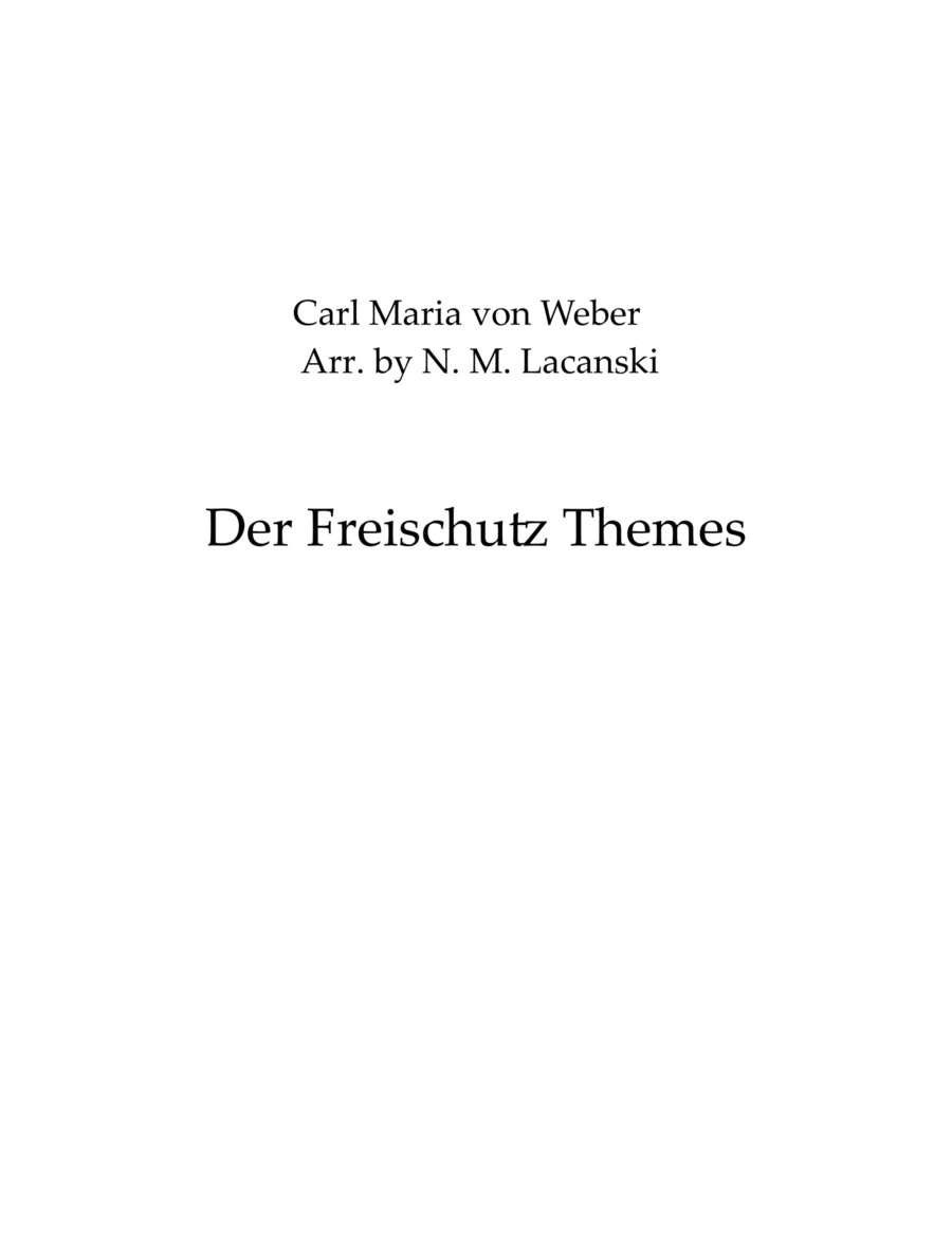 Der Freischutz Themes Der Freischutz Themes String Orchestra scores gallery preview page 1