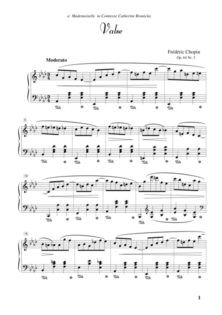 Valse Op. 64 no. 3 for Piano