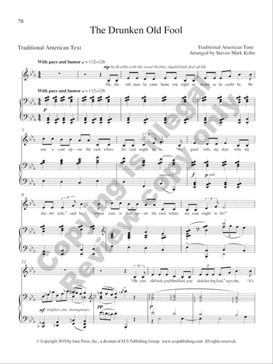 American Folk Set Low Voice scores gallery preview page 52