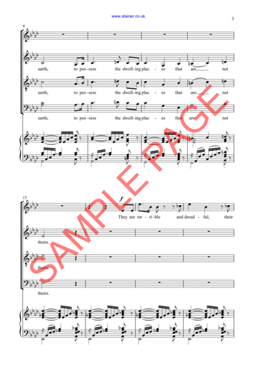 For lo I raise up 4-Part scores gallery preview page 3