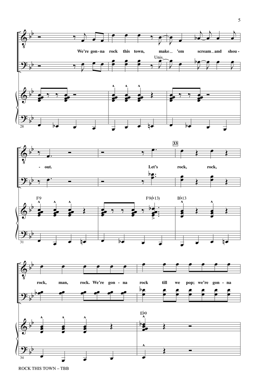 Rock This Town 3-Part scores gallery preview page 4