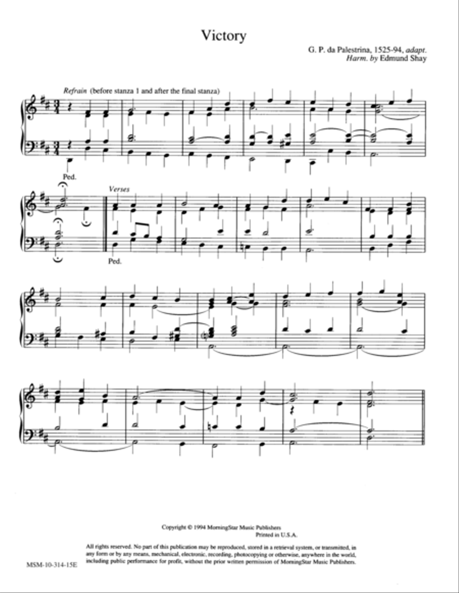 Victory Victory Organ scores gallery preview page 1