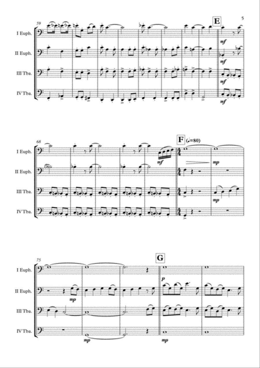 The Polar Express from Warner Bros. Pictures' THE POLAR EXPRESS Brass Quartet scores gallery preview page 6