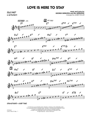 Love Is Here to Stay - Eb Solo Sheet