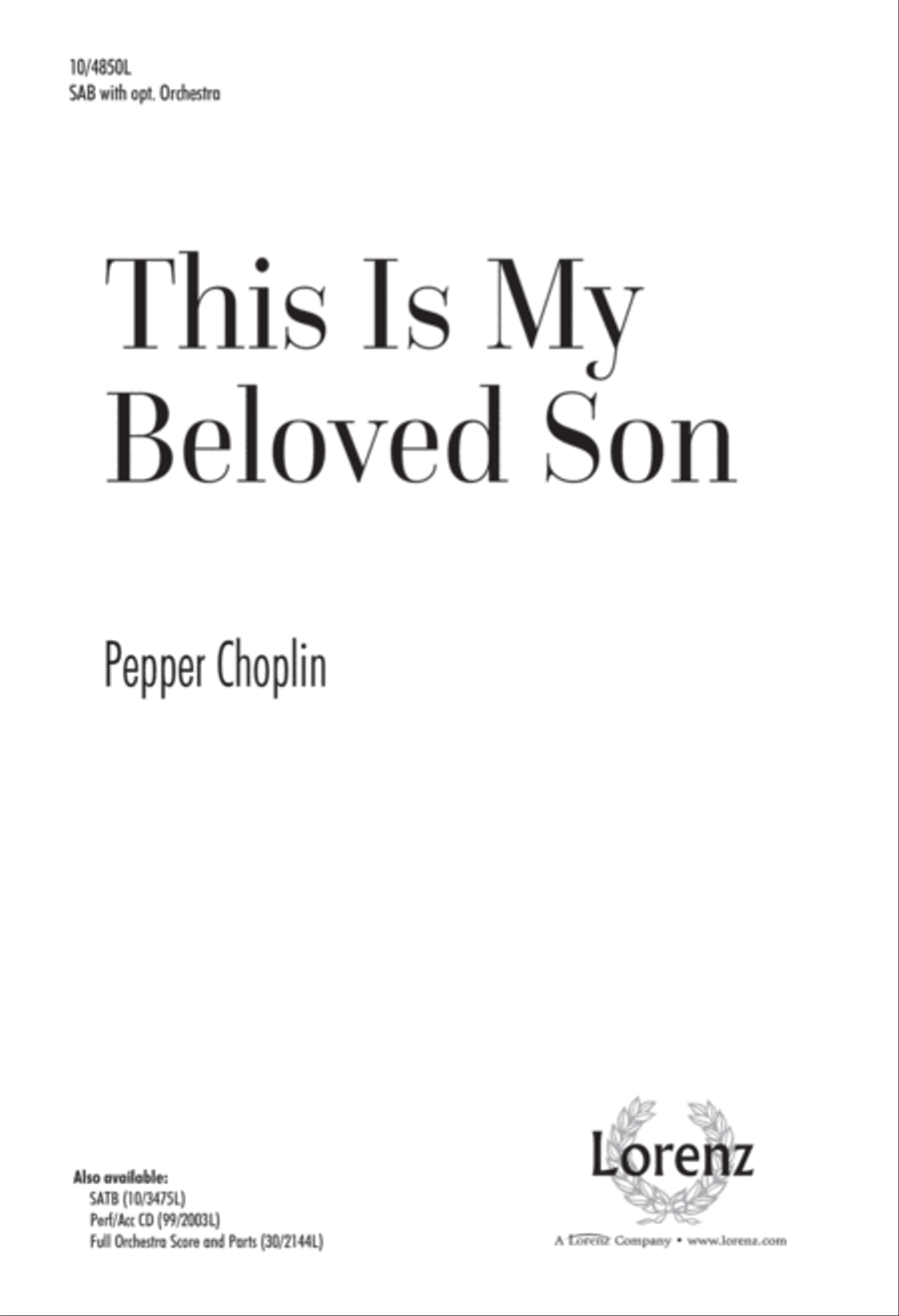 Book cover for This Is My Beloved Son