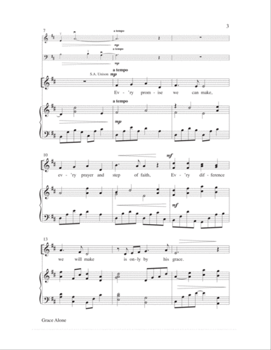 Grace Alone 4-Part scores gallery preview page 3