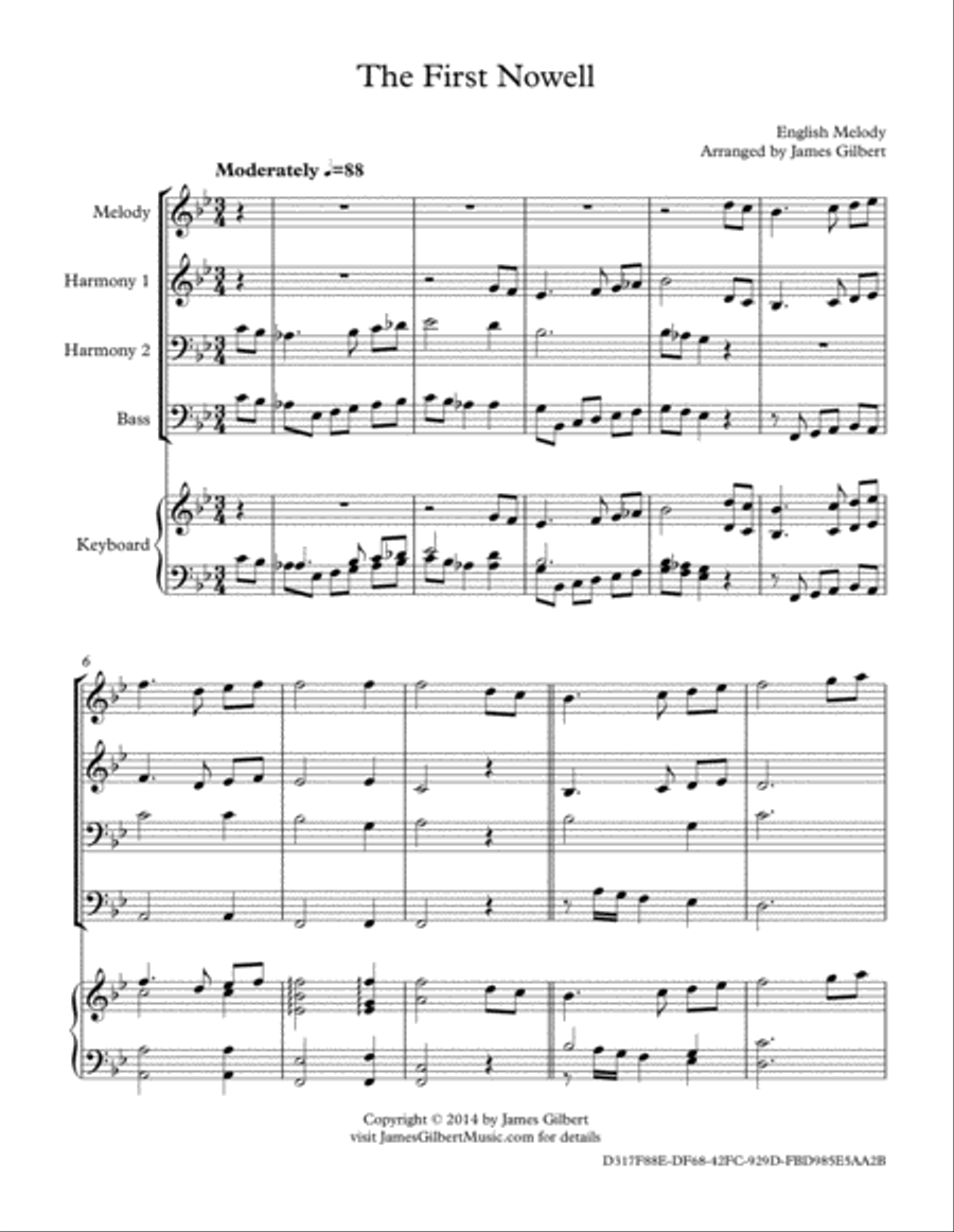 The First Nowell (Any Size Church Orchestra Series) Small Ensemble scores gallery preview page 1