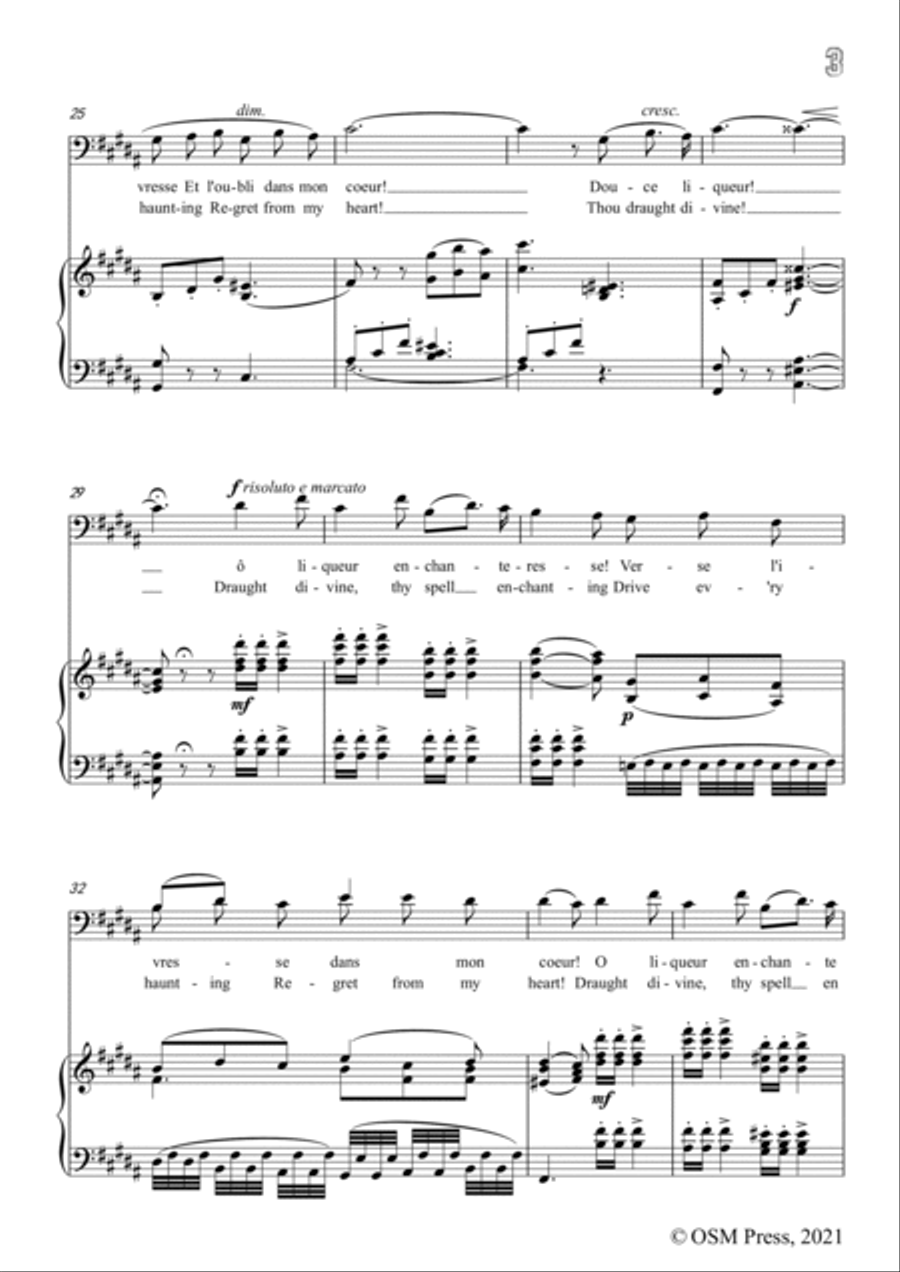 A. Thomas-O vin,dissipe le tristesse,in B Major,from Hamlet,for Voice and Piano Voice Solo scores gallery preview page 5