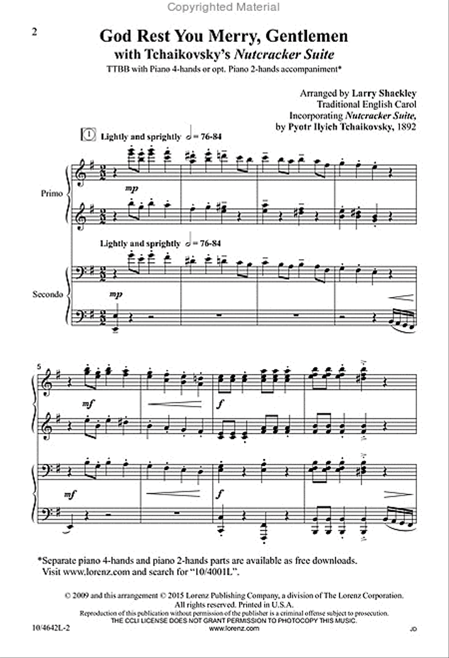 God Rest You Merry, Gentlemen TTBB scores gallery preview page 2