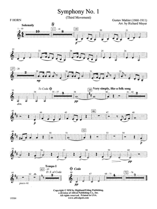 Symphony No. 1, 3rd Movement: 1st F Horn