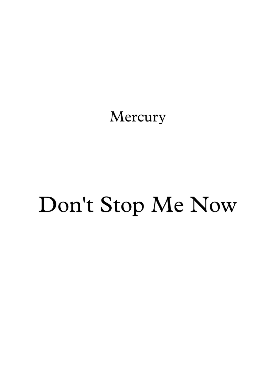 Don't Stop Me Now