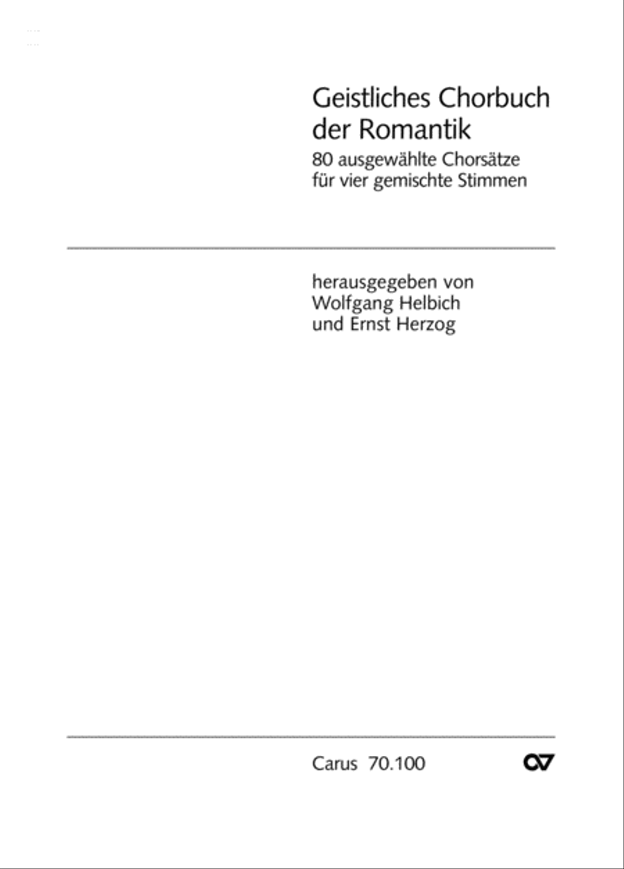 Geistliches Chorbuch der Romantik