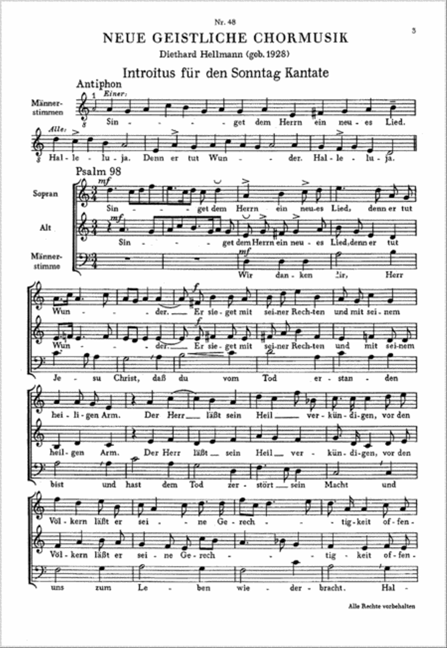 Sing to the Lord a new song (Singet dem Herrn ein neues Lied)