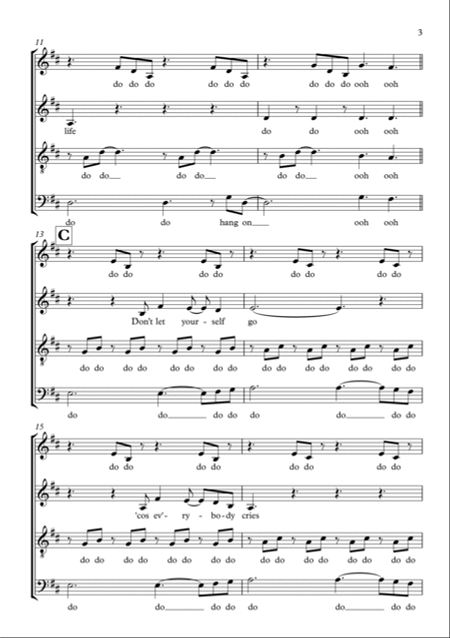Everybody Hurts 4-Part scores gallery preview page 3