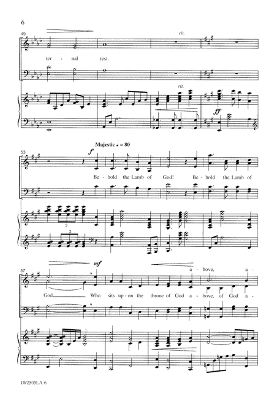 Behold the Lamb of God 4-Part scores gallery preview page 6