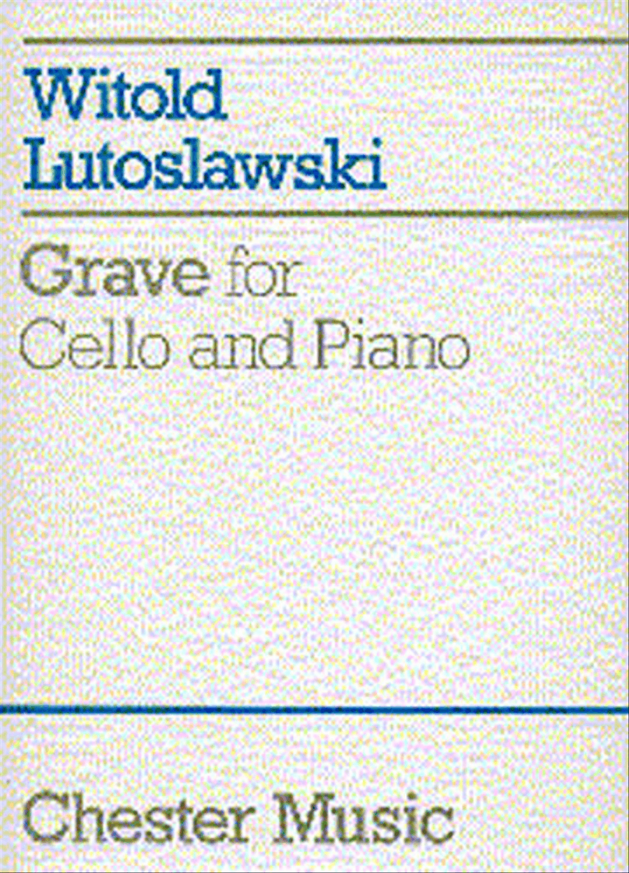 Witold Lutoslawski: Grave for Cello and Piano Piano Accompaniment scores gallery preview page 1
