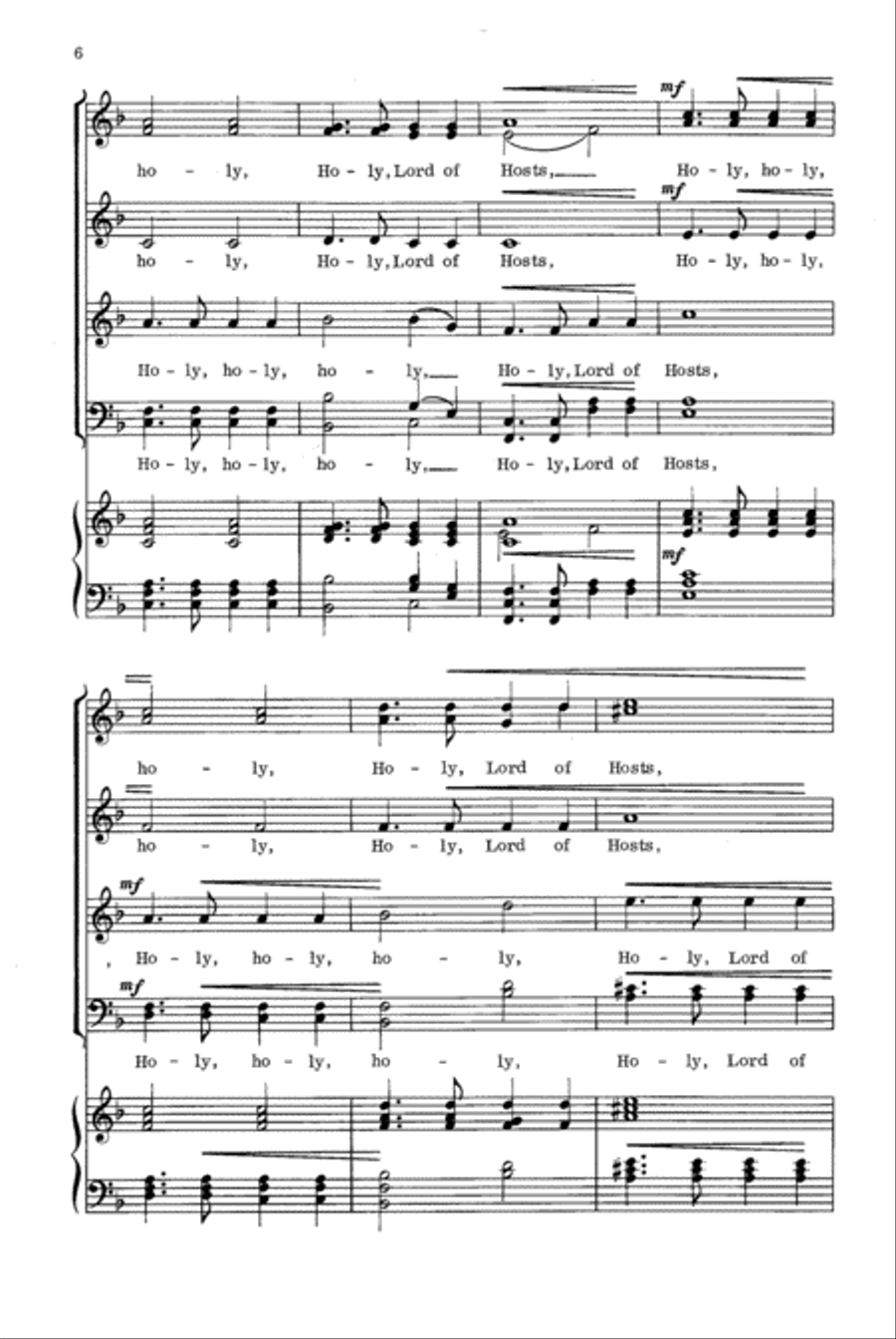 Holy, Lord of Hosts Holy, Lord of Hosts 4-Part scores gallery preview page 7