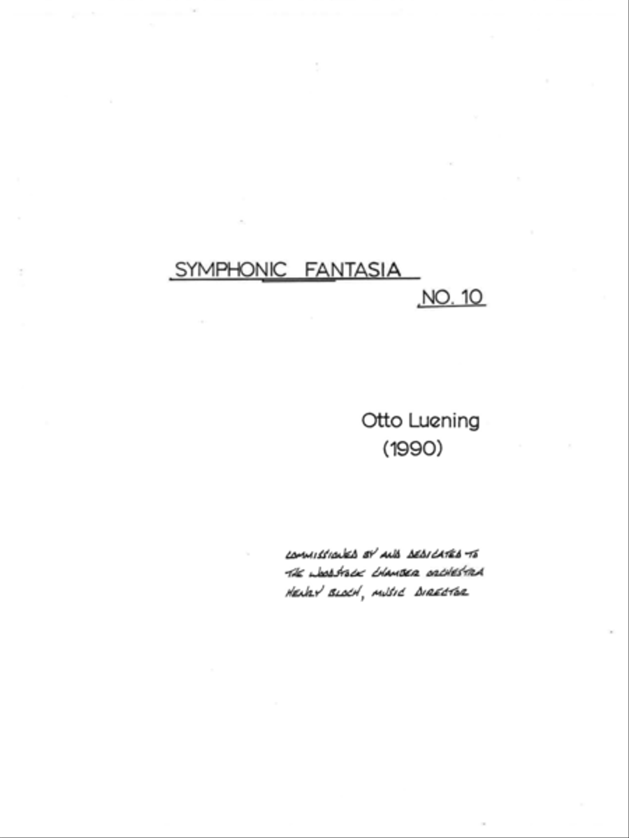 [Luening] Symphonic Fantasia No. 10 Chamber Orchestra scores gallery preview page 3