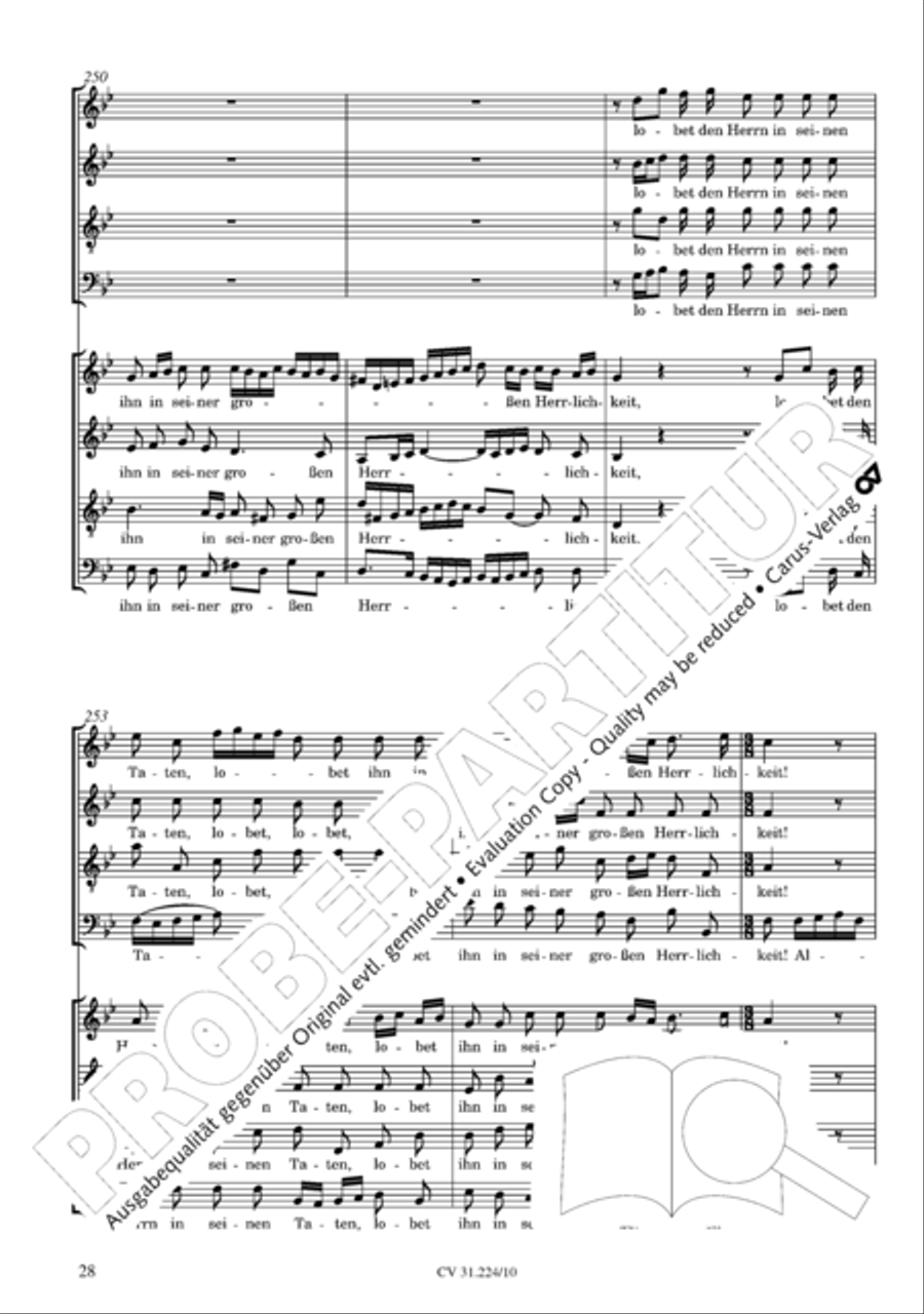The complete motets (without Bc) Choir scores gallery preview page 35
