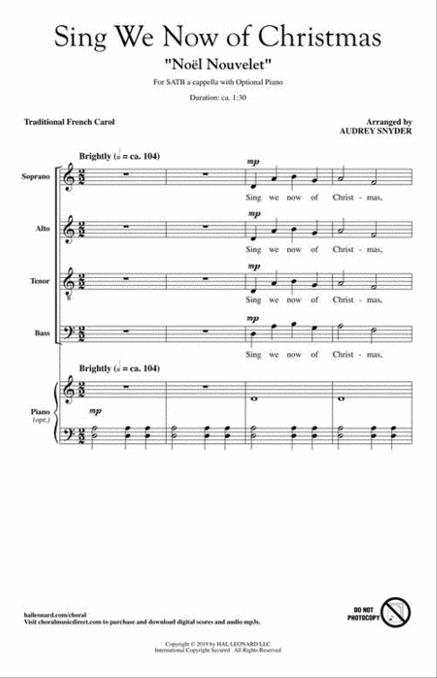 Sing We Now of Christmas 4-Part scores gallery preview page 3