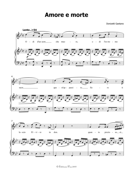 Amore e morte, by Donizetti, in g minor