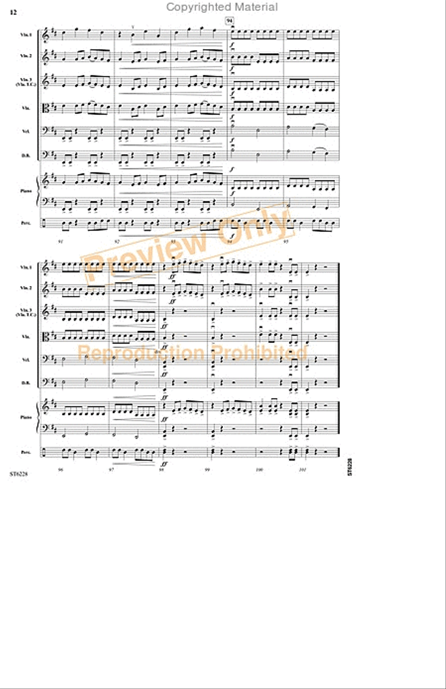 Hunting the Wild Beast String Orchestra scores gallery preview page 11