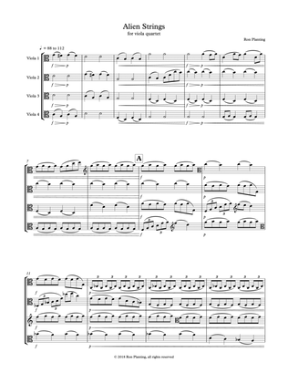 Alien Strings for Viola Quartet