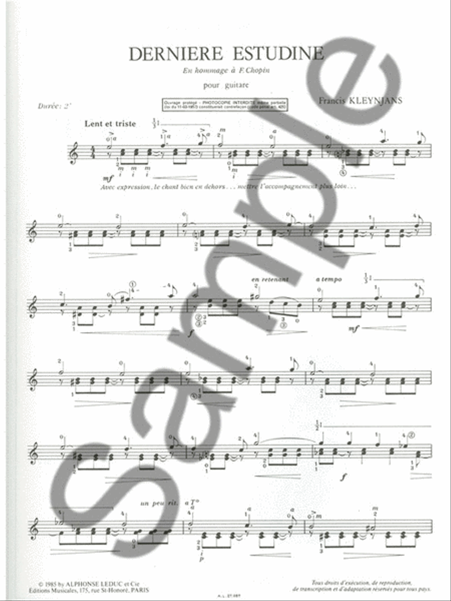 Derniere Estudine (guitar Solo) Acoustic Guitar scores gallery preview page 2