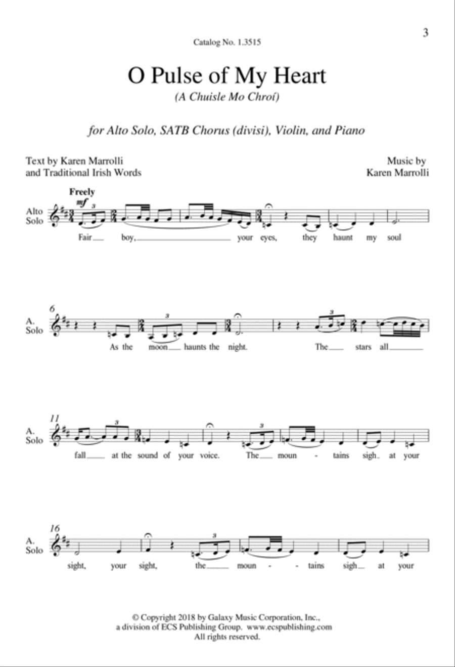 O Pulse of My Heart (A Chuisle Mo Chroí) Divisi scores gallery preview page 2