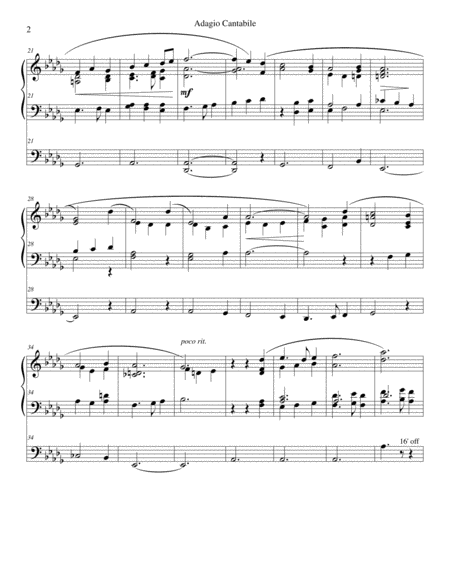 Adagio Cantabile by Nathaniel Dett, transcribed for organ from his suite for piano "Cinnamon Grove" image number null