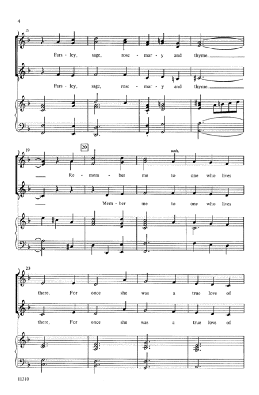 Scarborough Fair Choir scores gallery preview page 2