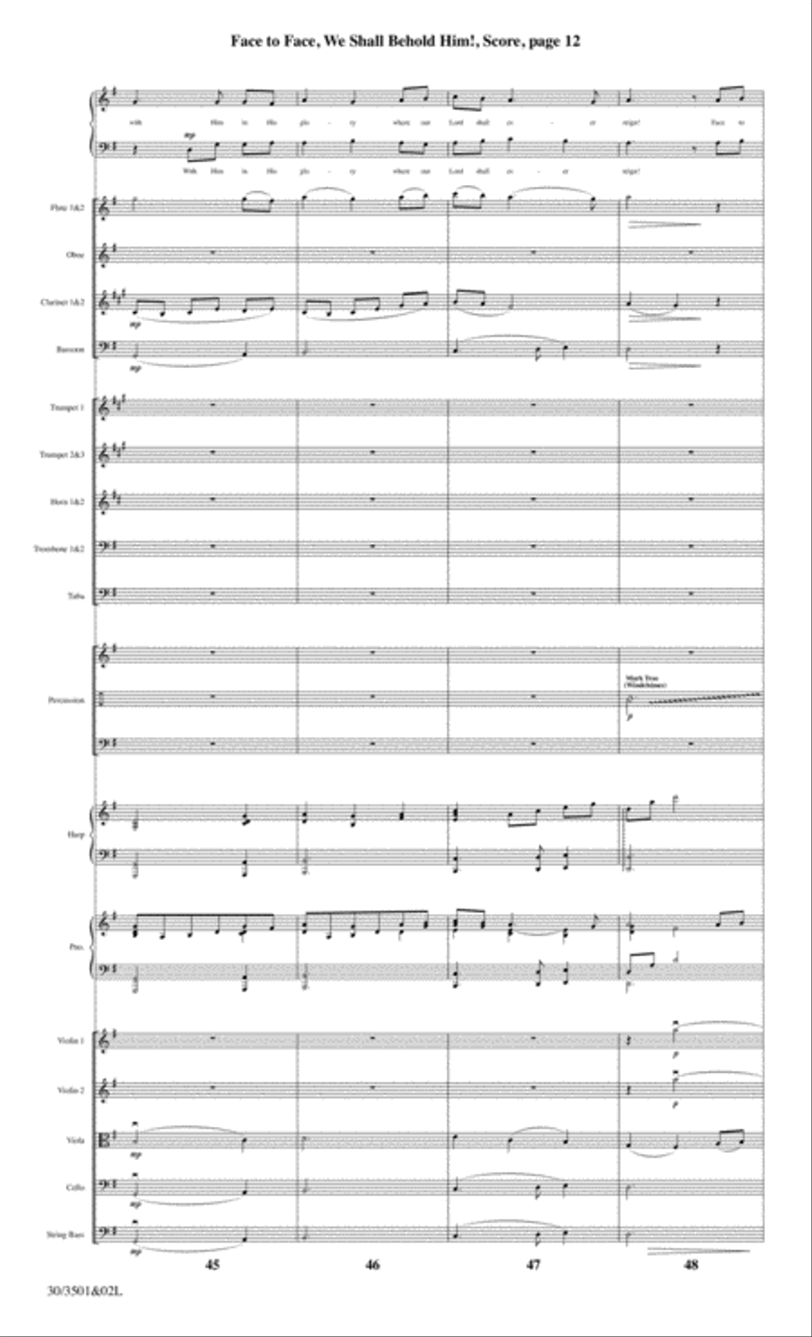 Face to Face, We Shall Behold Him! - Orchestral Score and CD with Printable Parts