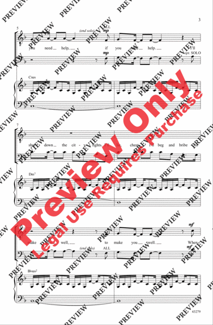 Gone, Gone, Gone Gone, Gone, Gone Men's Choir scores gallery preview page 3
