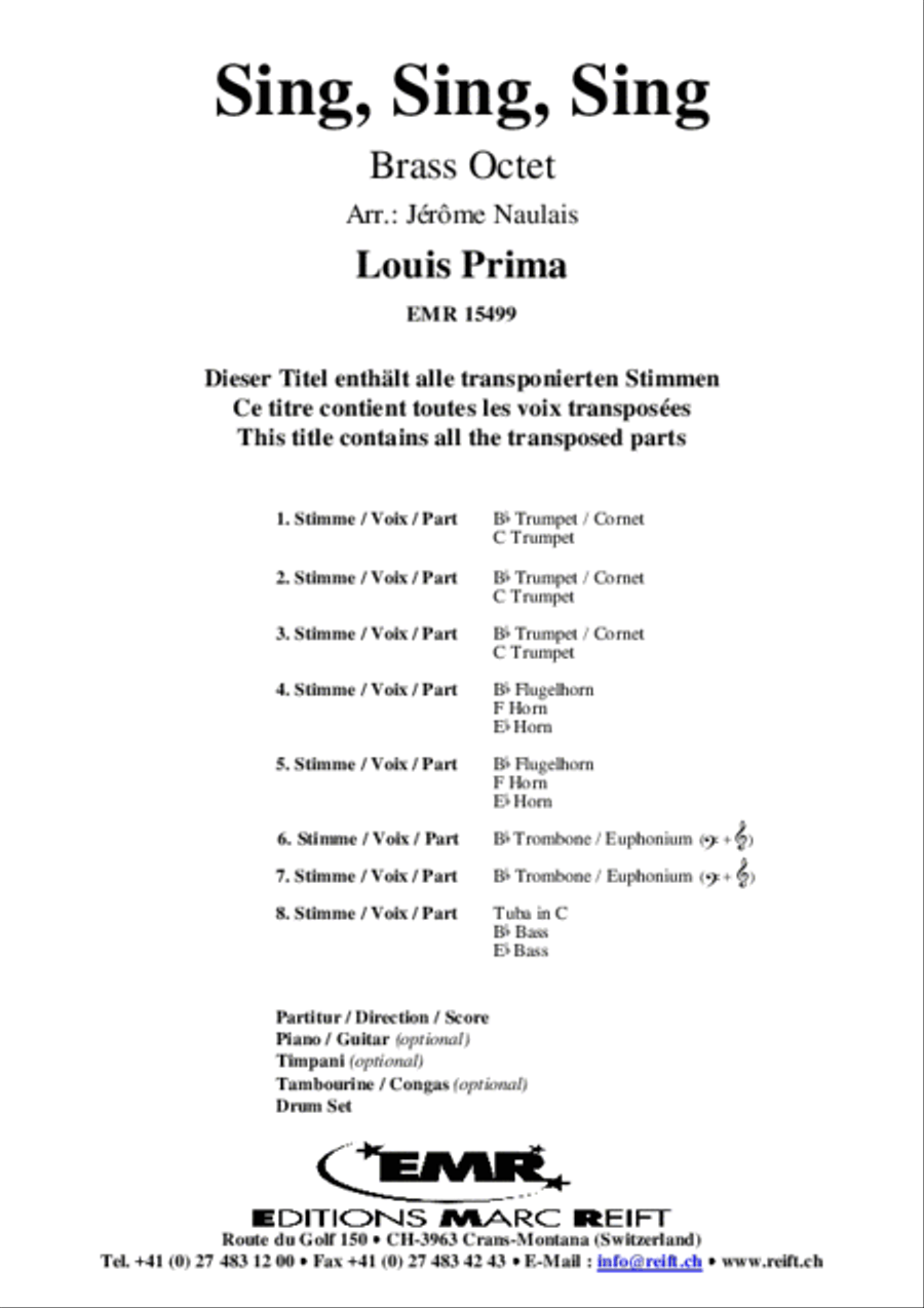Sing, Sing, Sing Sing, Sing, Sing Chamber Music scores gallery preview page 2