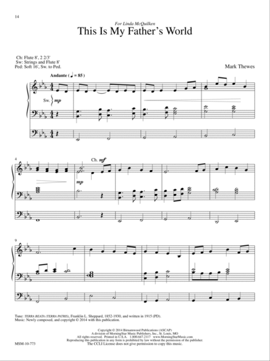 Be Thou My Vision: Five Hymn Arrangements for Organ image number null