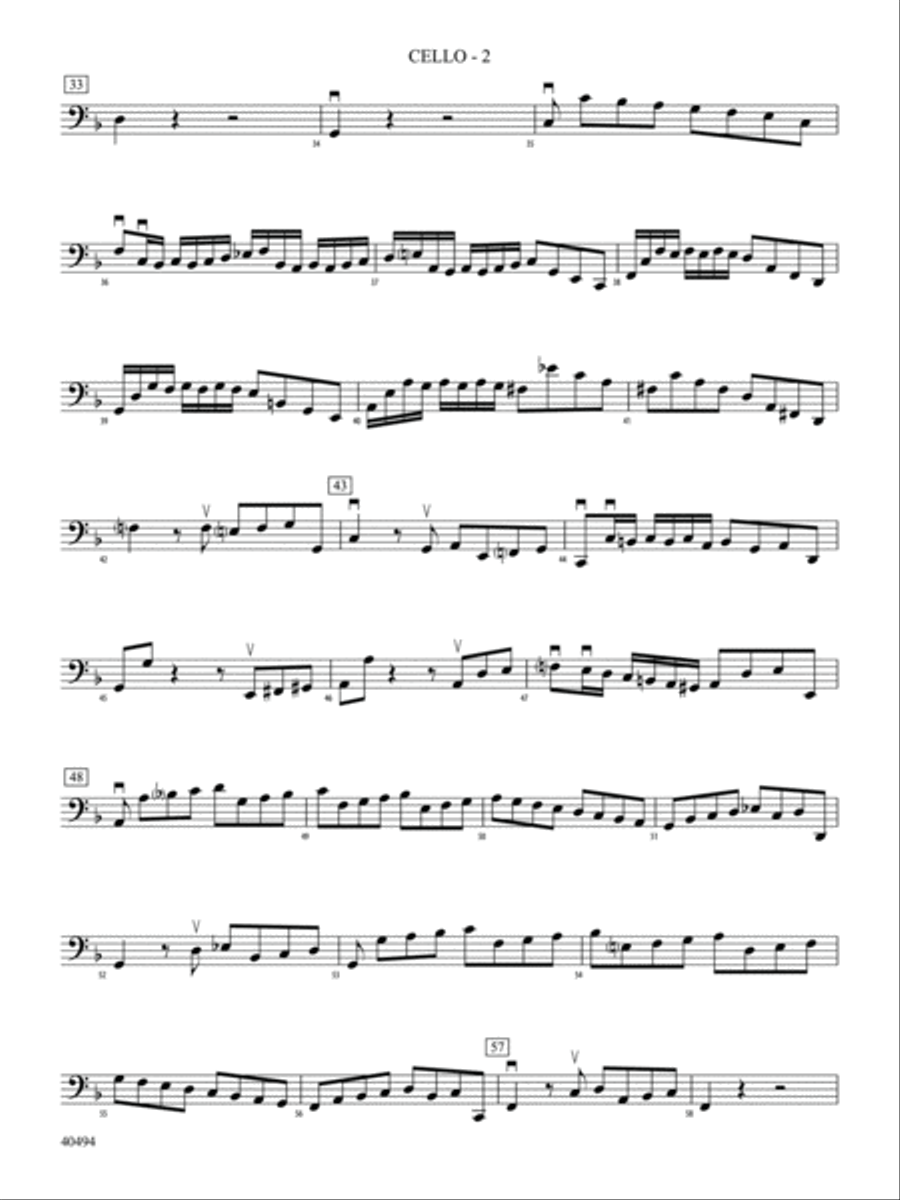 Brandenburg Concerto No. 1 in F Major: Cello String Orchestra scores gallery preview page 2