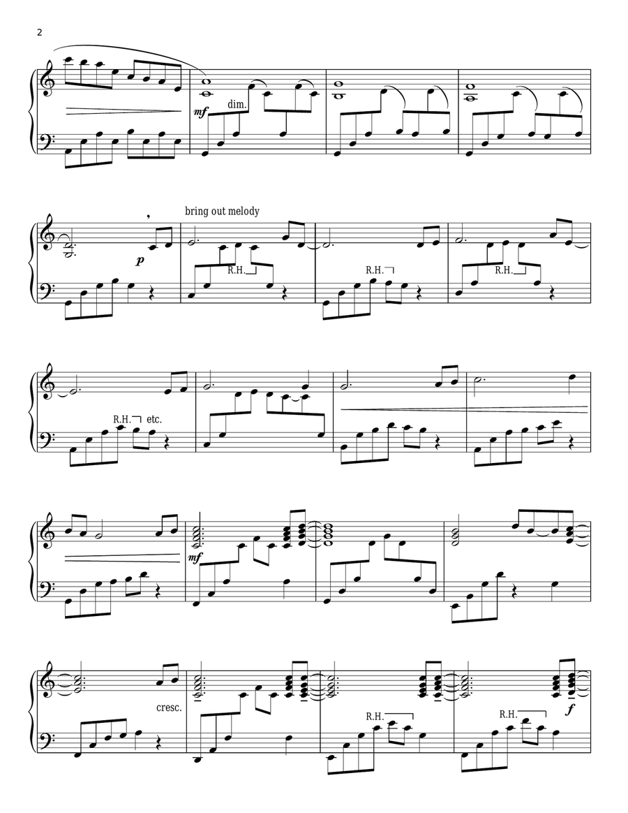 Anthem Piano Solo scores gallery preview page 2