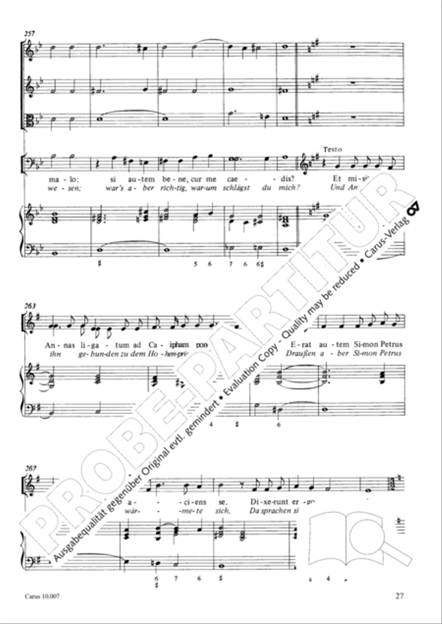 St. John Passion (Johannes-Passion) TB scores gallery preview page 28